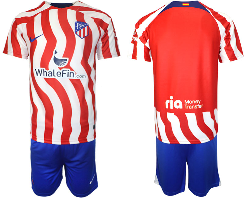 Men 2023-2024 Club Atletico Madrid home blank red Soccer Jersey